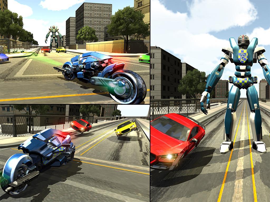 Police Moto Robot Superhero Game Screenshot