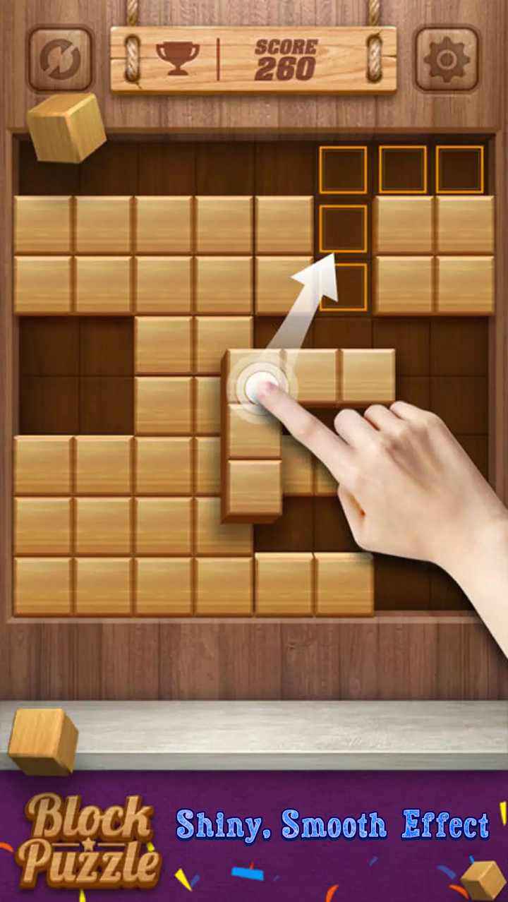 Wood Cube Puzzle Game Screenshot