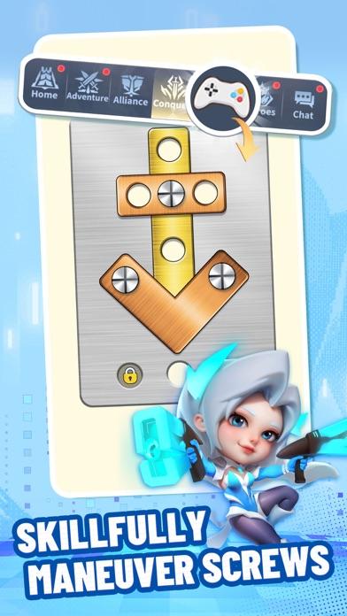 Скриншот игры Titan War: Screws puzzle