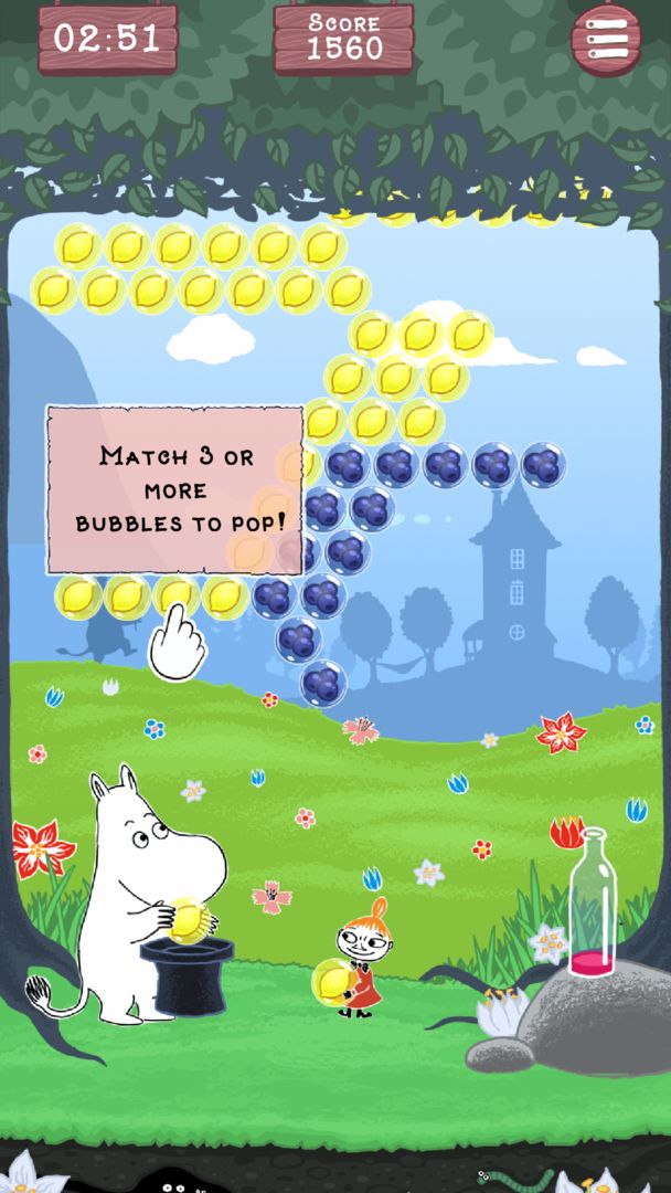 Moomin Bubble 게임 스크린 샷