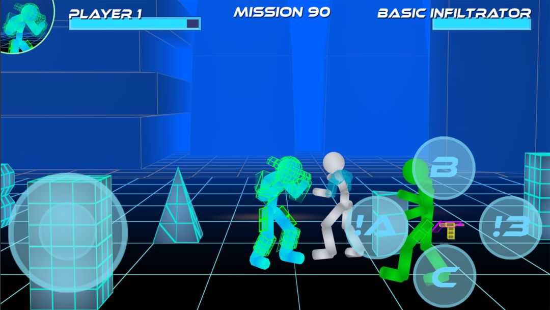 Stickman Neon Street Fighting ภาพหน้าจอเกม