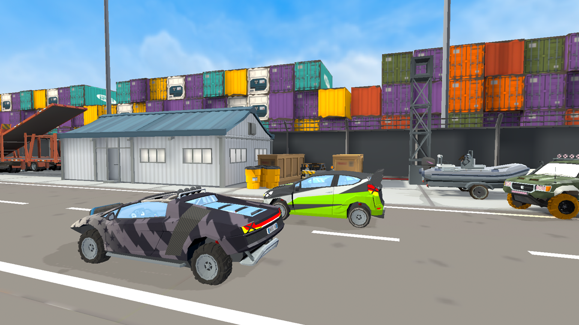 Drag Racing Polygon Game Screenshot