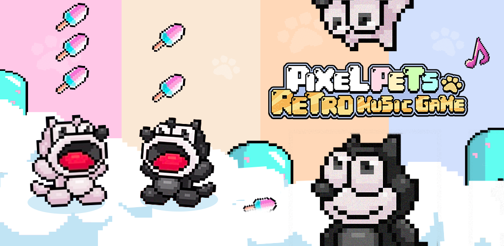 Pixel Pets: Retro Music Game 비디오 스크린샷