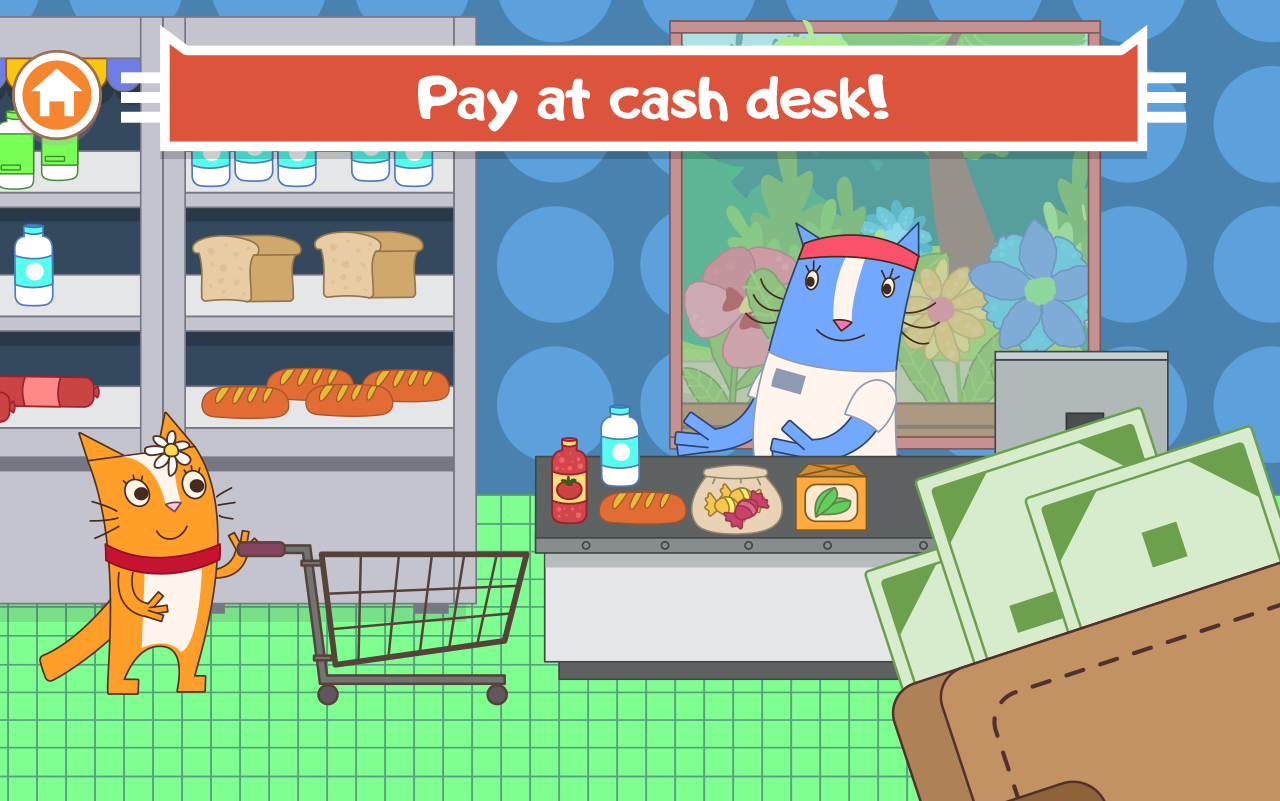 Captura de Tela do Jogo Cats Pets: Store Shopping Games For Boys And Girls