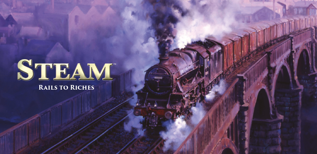 Banner of Raíles Steam: Rails to Riches 