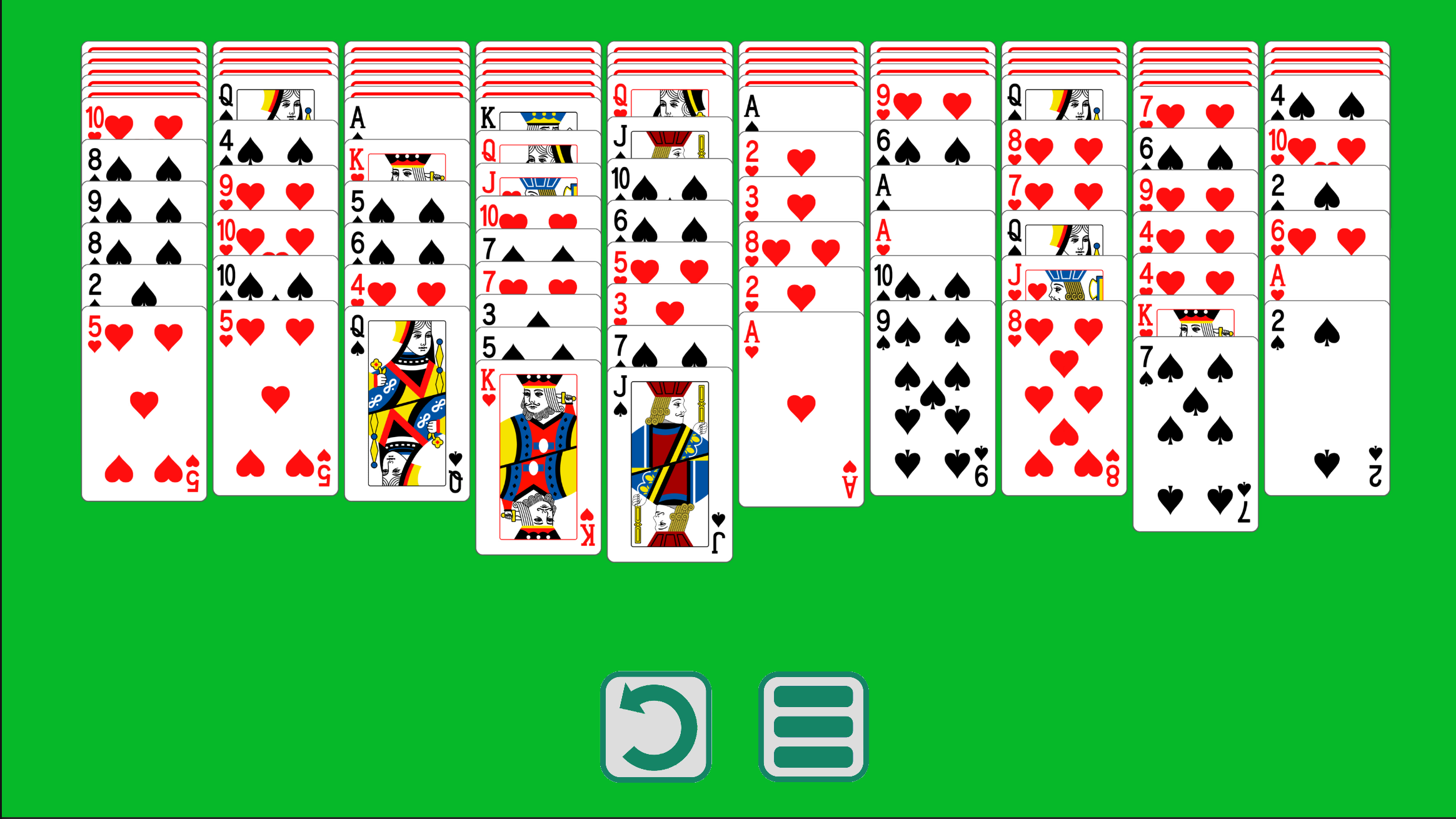 Spider Solitaire Classic Game Game Screenshot
