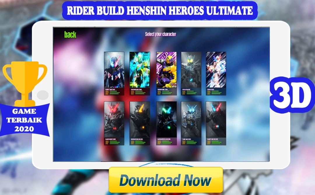 라이더 파이터 빌드 Henshin Wars Legend Ultimate 게임 스크린 샷