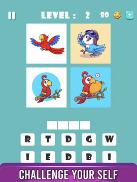 4 Pics 1 Word Fun Quiz Games Game Screenshot