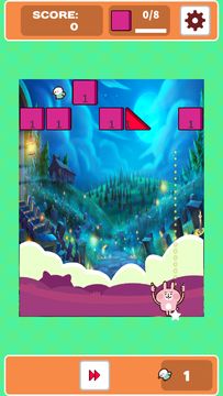 カナヘイの小動物 ピスケ&うさぎ とんでけロケット!ノック Game Screenshot