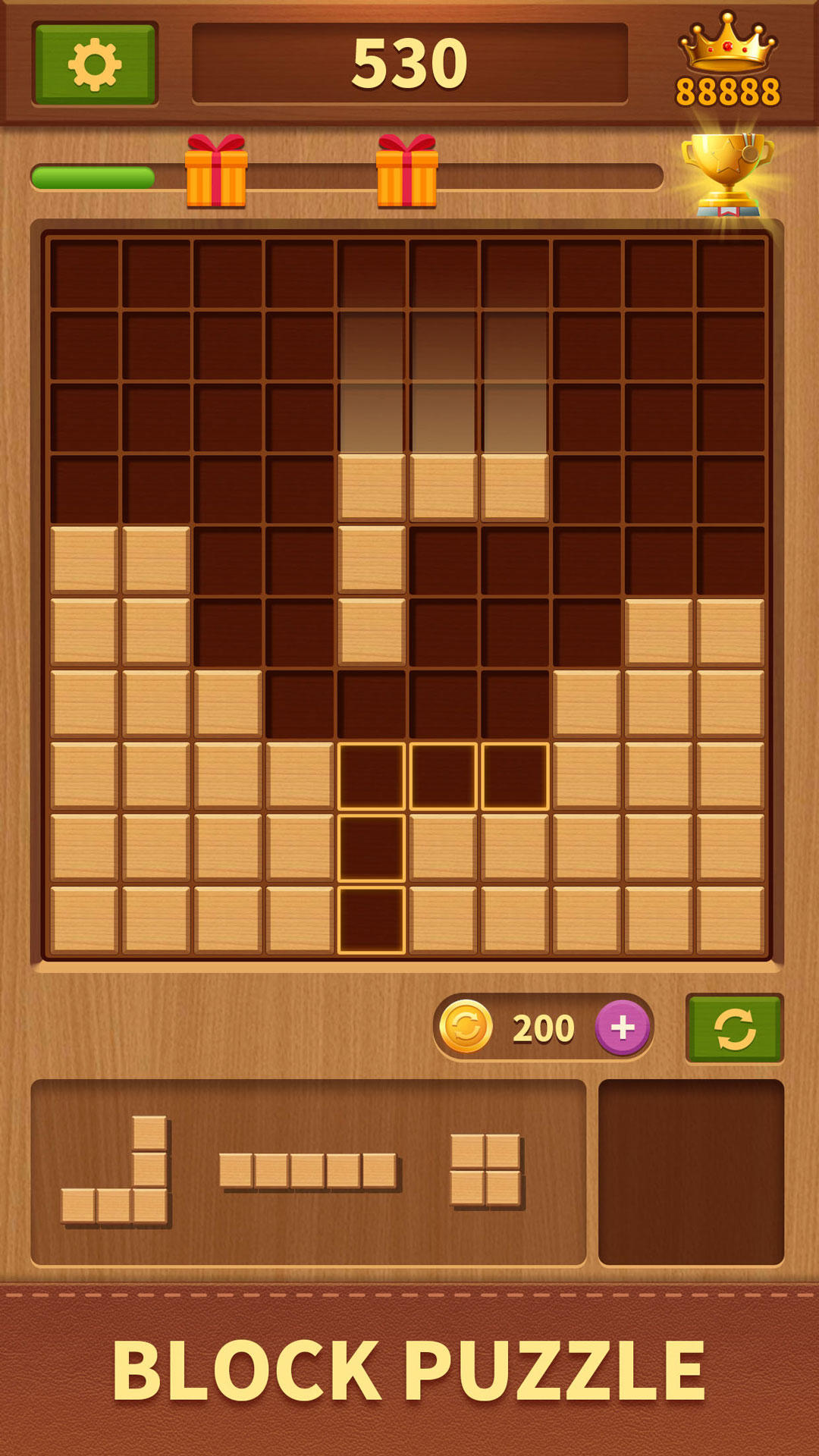 Woody Block Endless PuzzleGame Game Screenshot