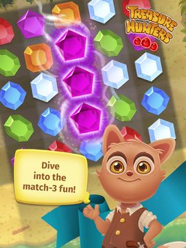 Cuplikan Layar Game Treasure Hunters: free match3 gems