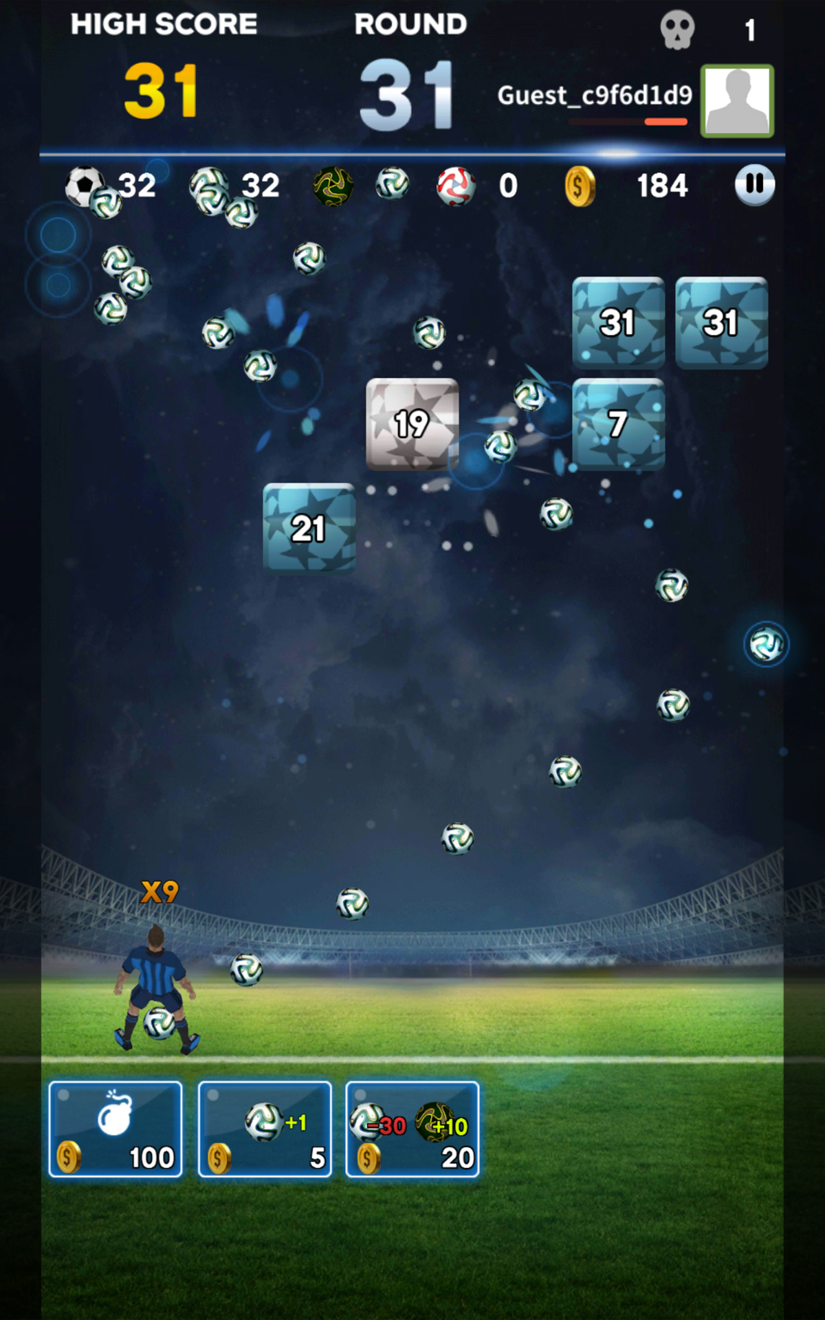 Captura de Tela do Jogo Block Soccer - Brick Football