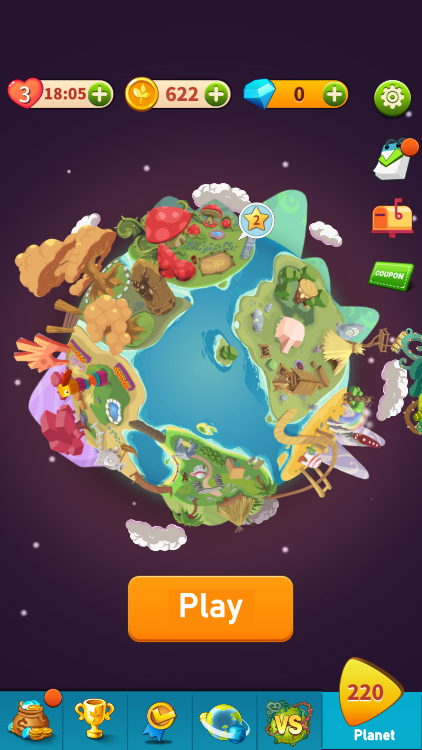 puzzle planet Game Screenshot