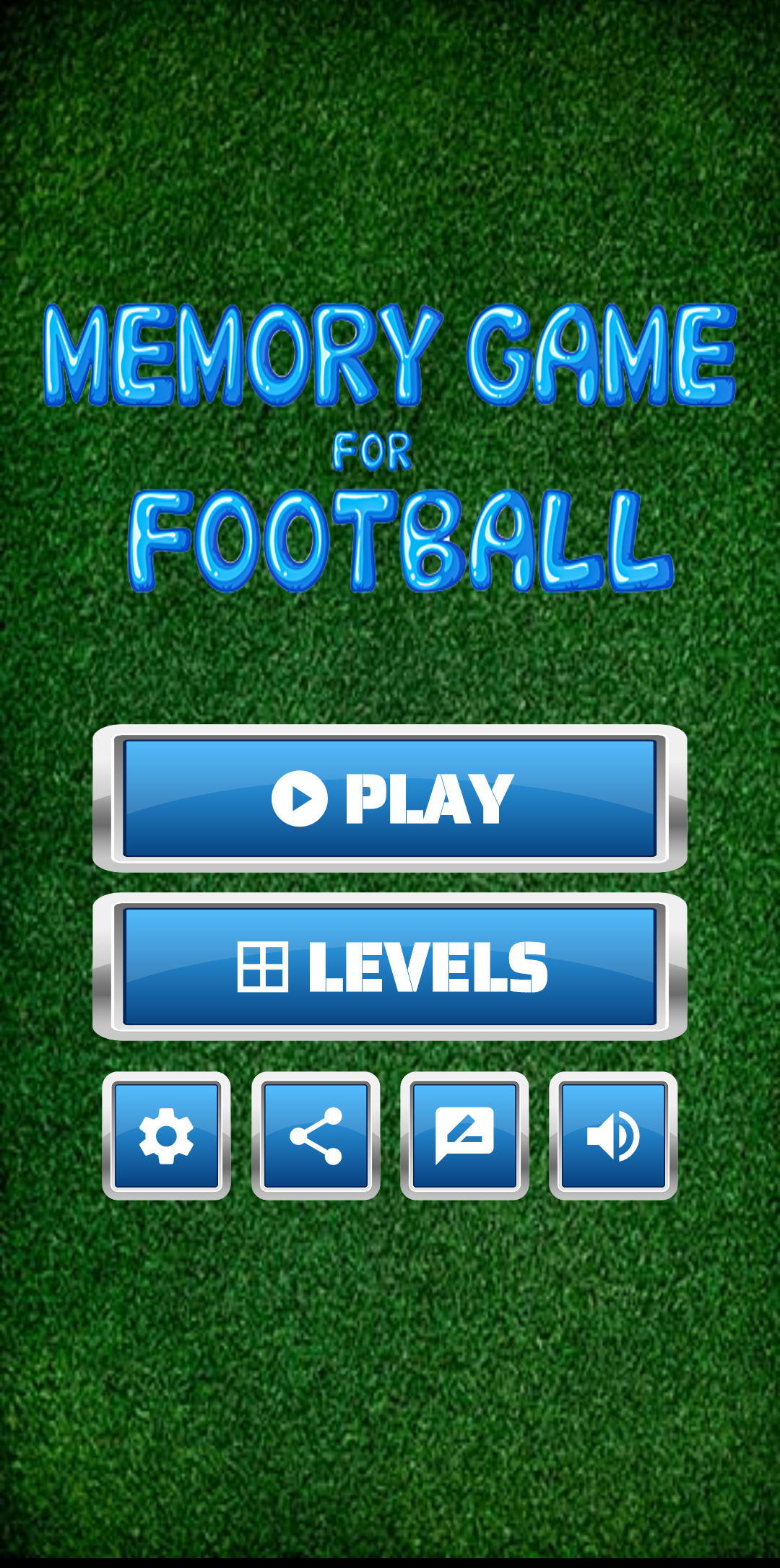 Memory game for football Game Screenshot