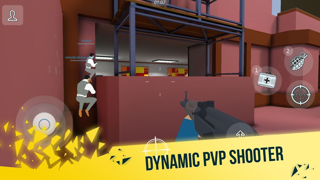 Mental Gun 3D: Pixel Multiplayer 게임 스크린 샷