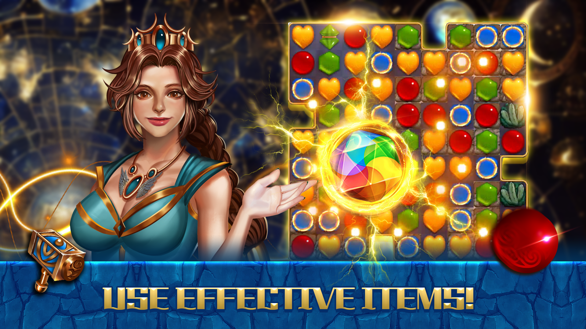 Jewel Golden Moon:Match3 Game Screenshot