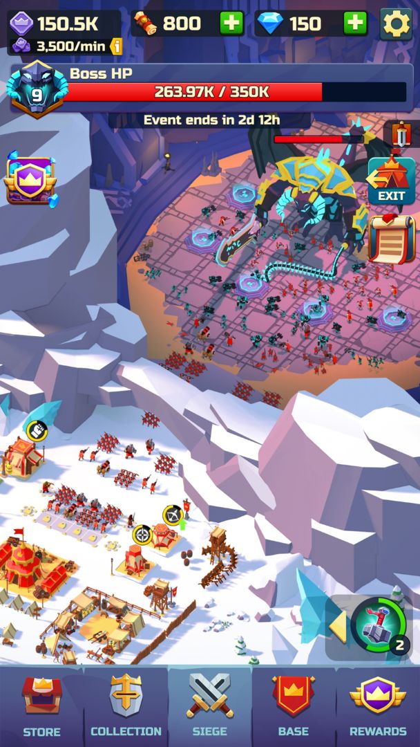 Screenshot of Idle Siege: War Tycoon Game