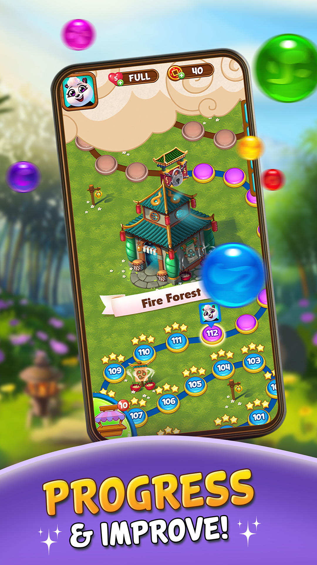 Скриншот игры Bubble Shooter: Panda Pop!