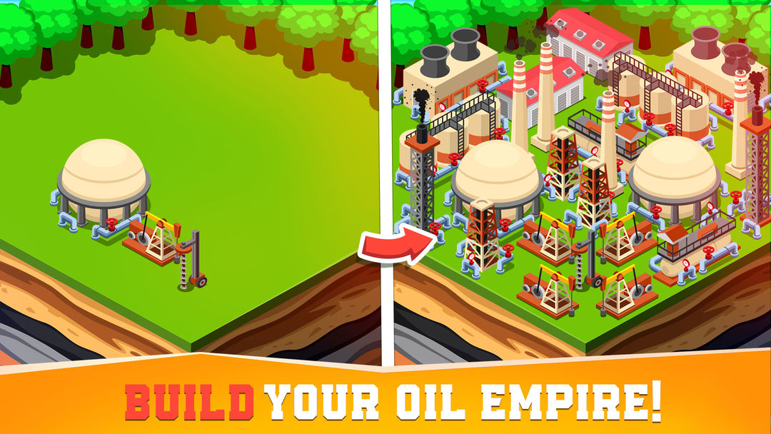Screenshot of Oil Tycoon idle tap miner game