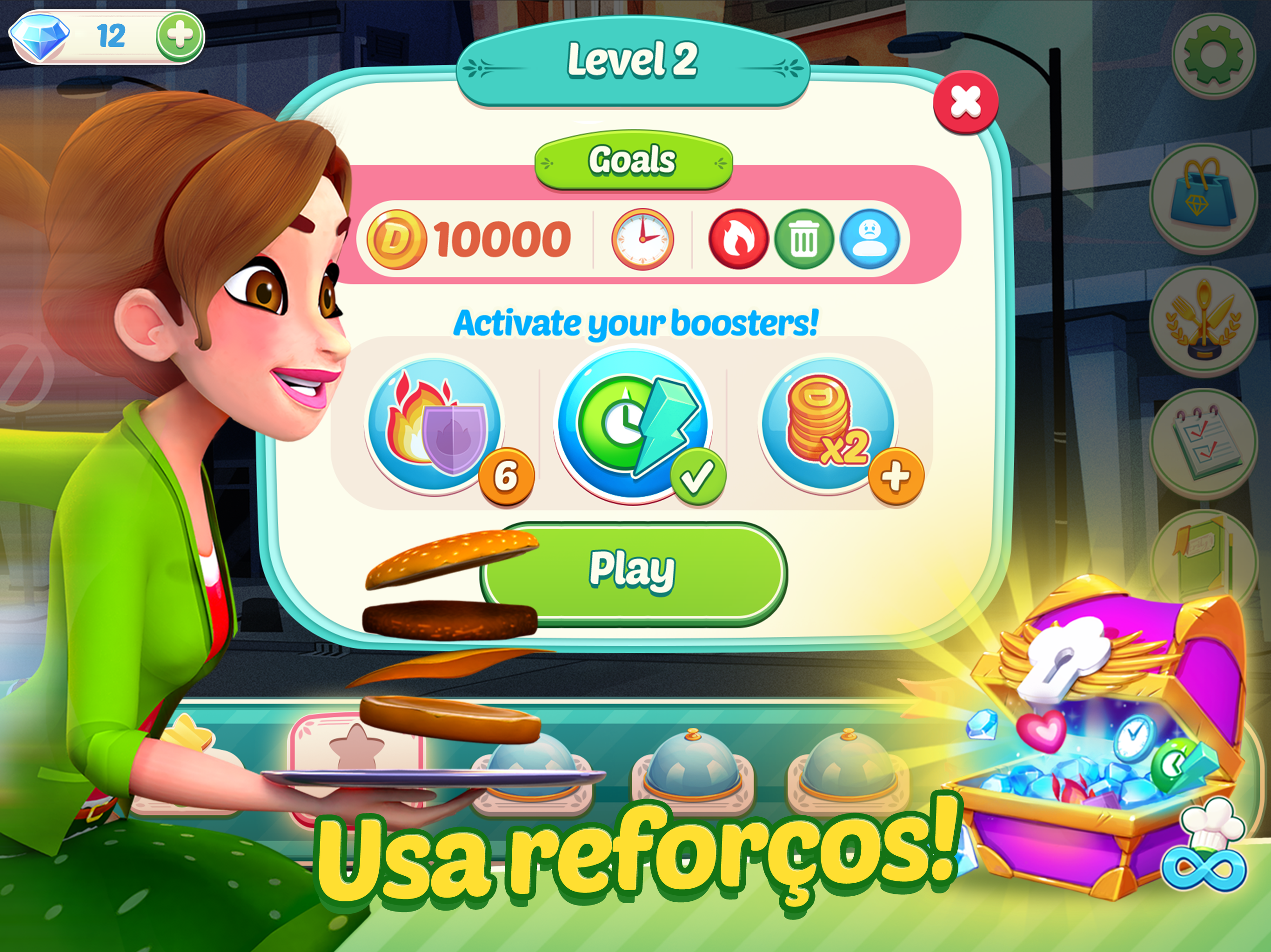 Captura de Tela do Jogo Delicious World - Cooking Game