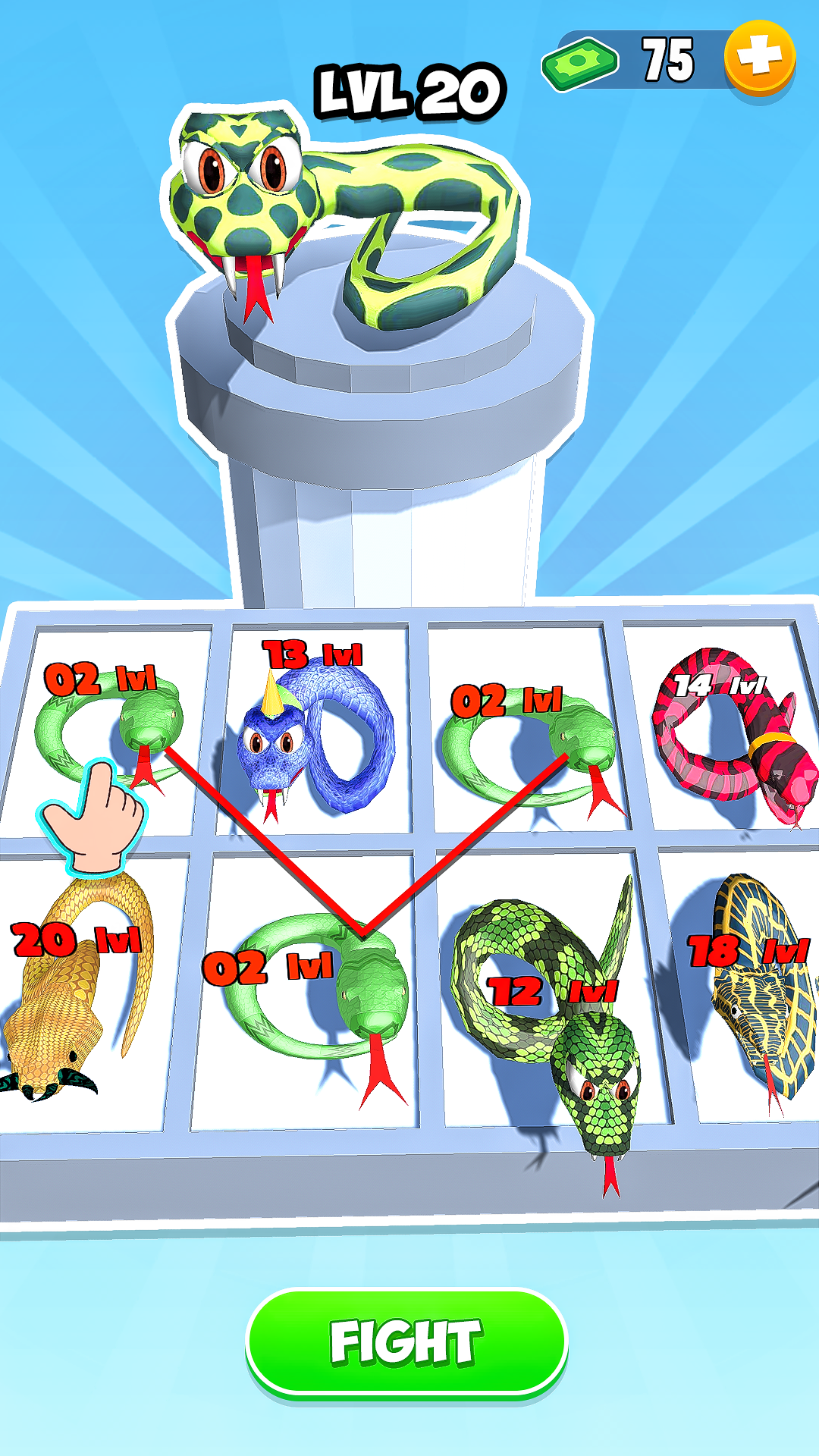 Snake Run, Merge & Evolve Game Screenshot