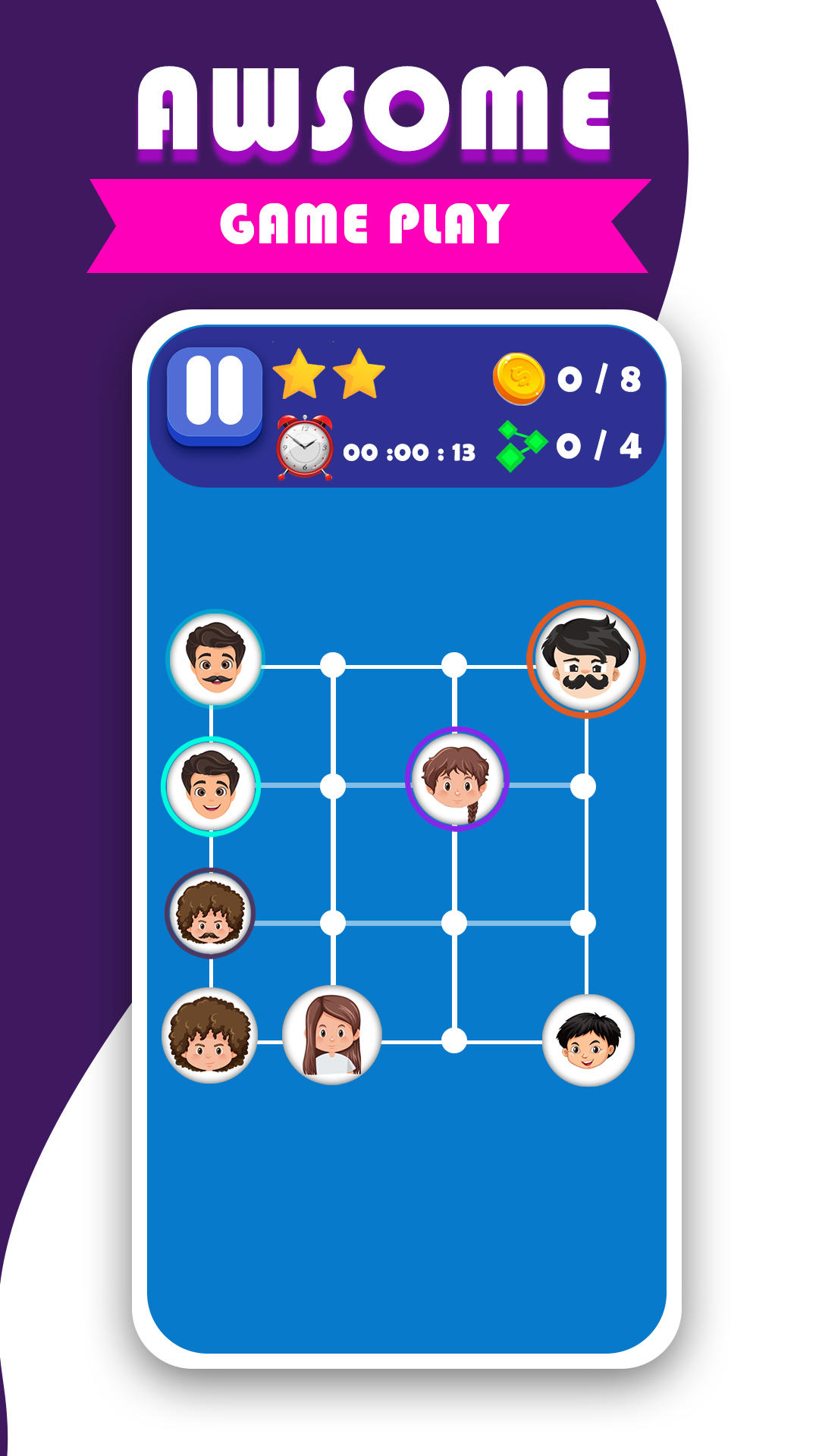 Dot Connet Family Line Puzzle 게임 스크린 샷