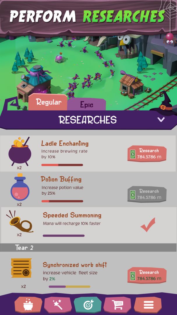 Screenshot of Tiny Witch Clicker : Brew Potions & Live Forever