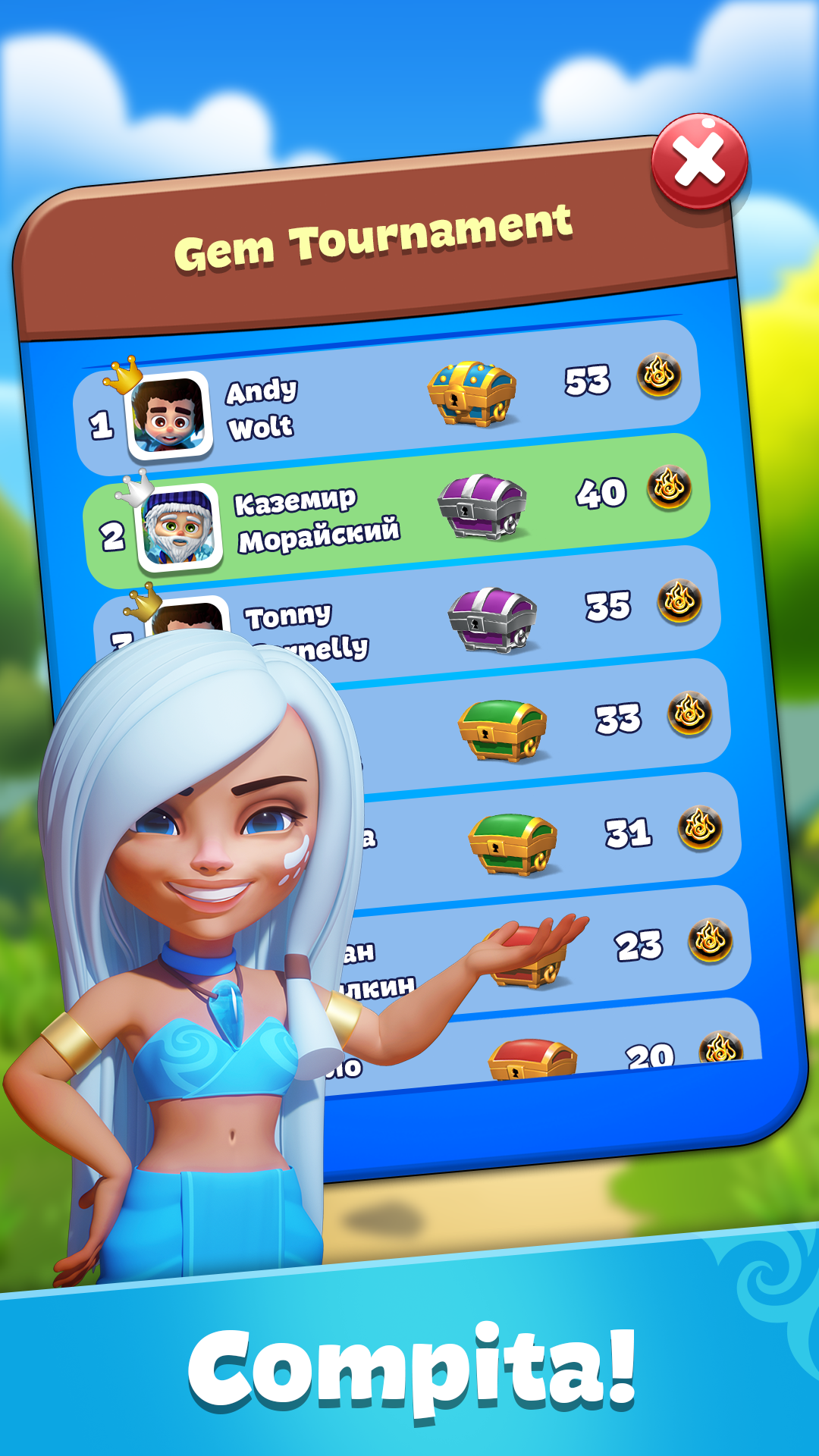 Captura de Tela do Jogo Gemmy Lands - Jogos de Match 3