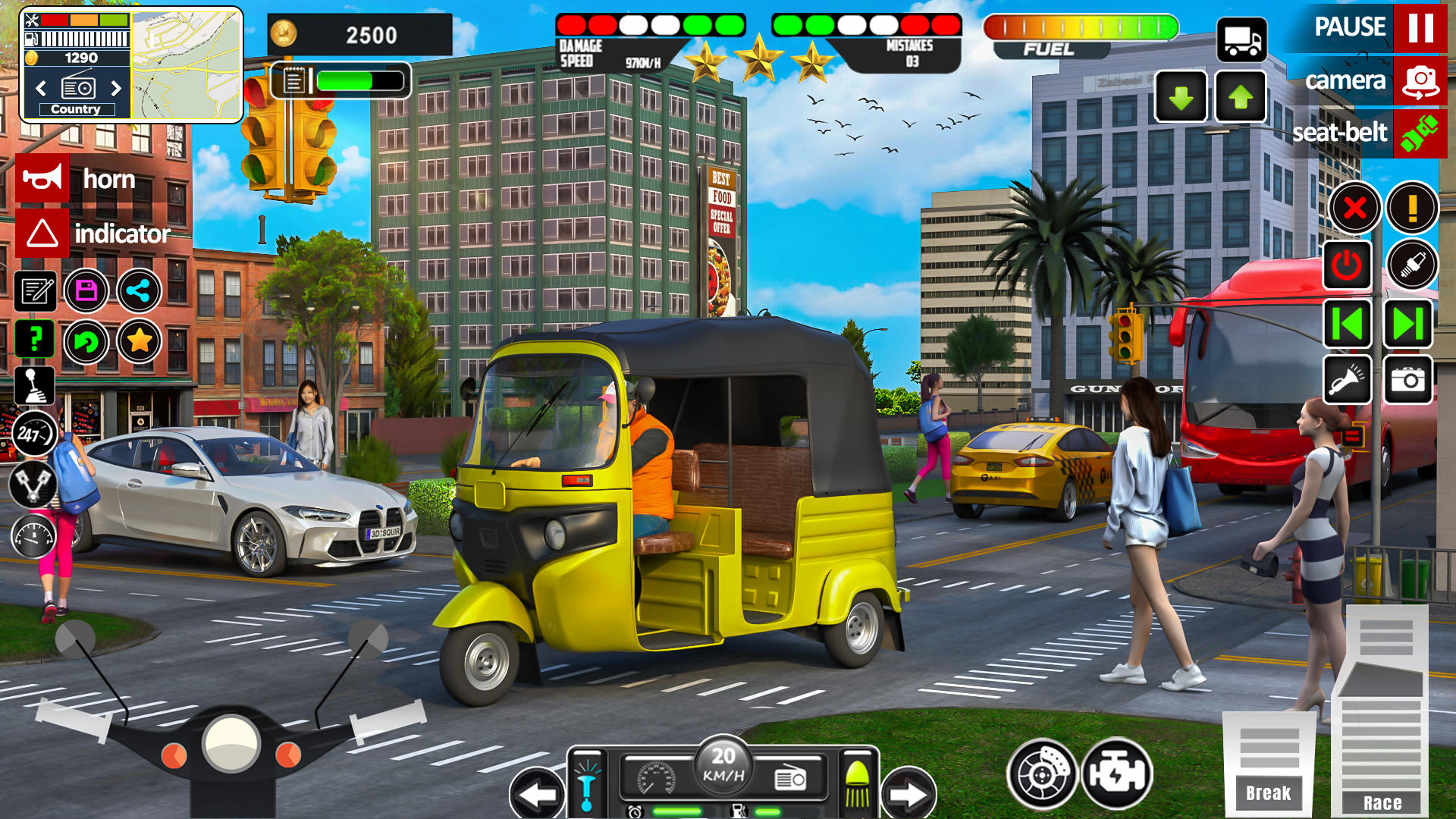 US Rickshaw Driving Simulator Game Screenshot