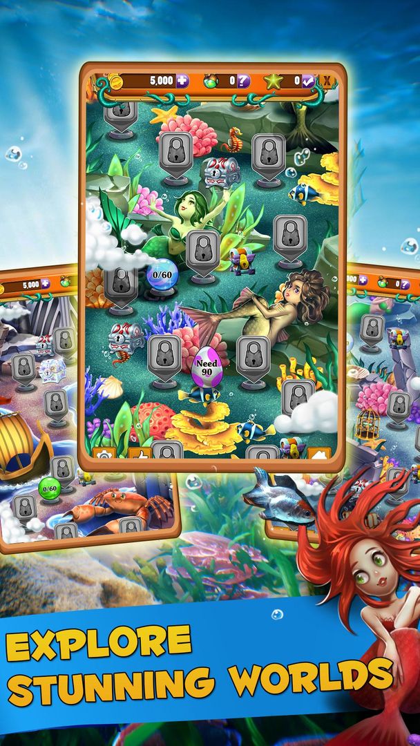 Screenshot of Match 3 - Mermaid Cove