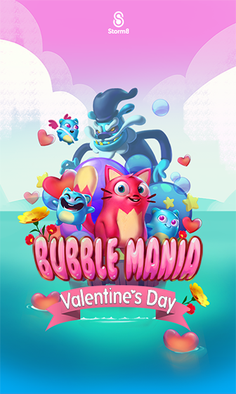 Bubble Mania: Valentines Day Game Screenshot