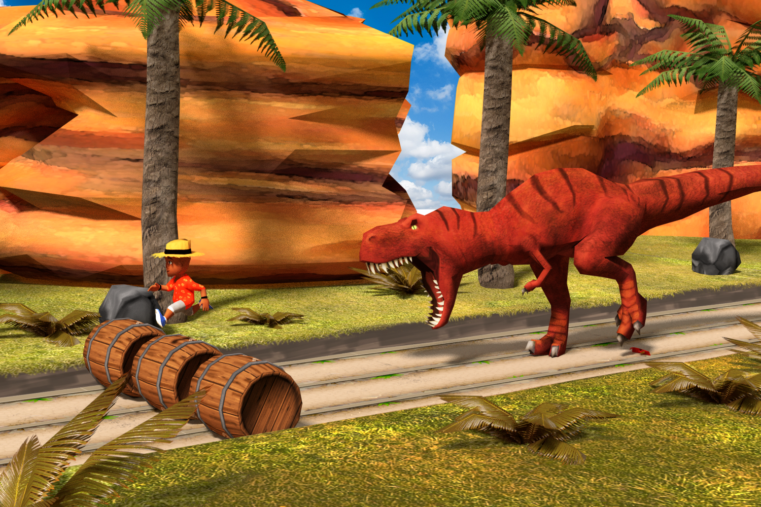 Dinosaur Runner Safari Game Screenshot