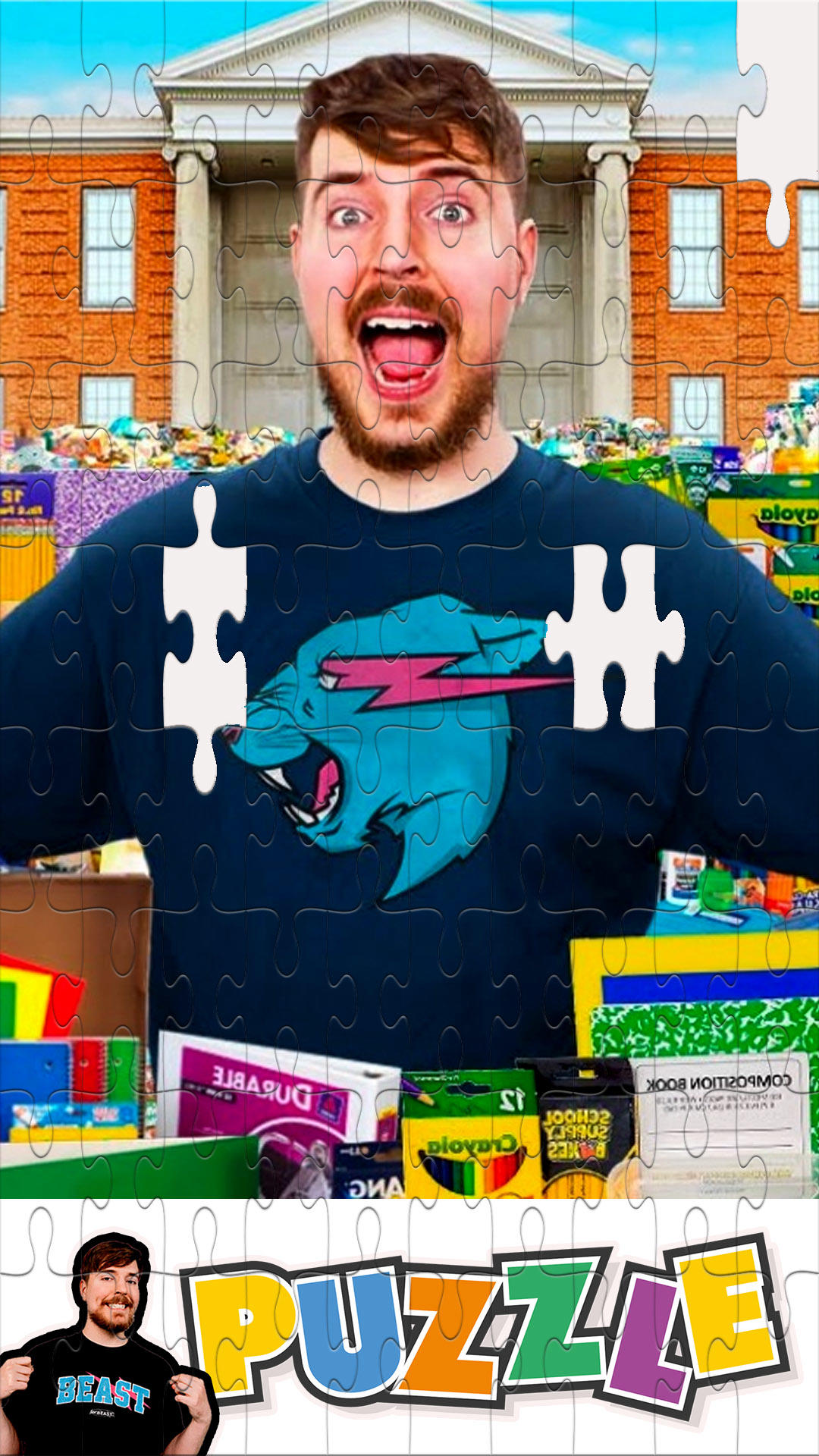 Cuplikan Layar Game MrBeast Puzzle Game