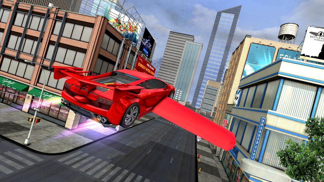Flying Sports Car Simulator screenshot game