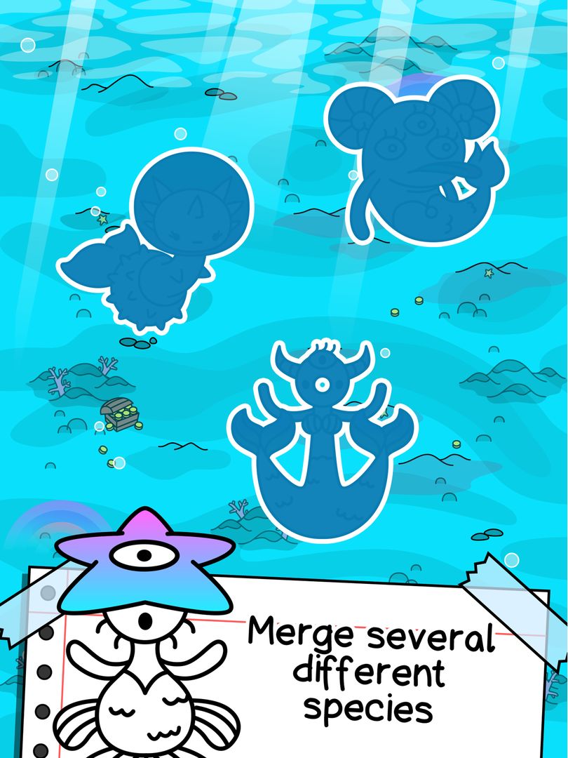 Mermaid Evolution: Merge Game ภาพหน้าจอเกม