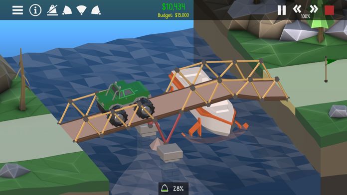 Screenshot of Poly Bridge 2