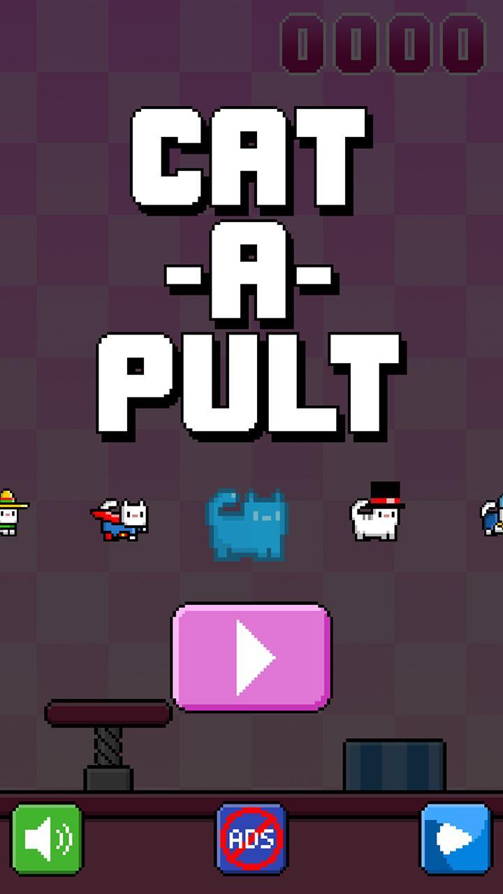 Cat-A-Pult: toss 8-bit kittens Game Screenshot