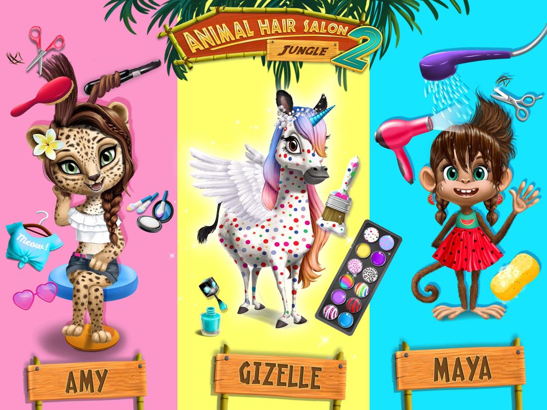Jungle Animal Hair Salon 2 screenshot game