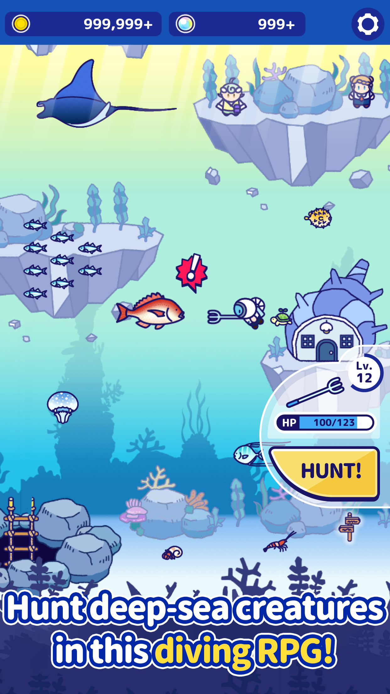 Deep Sea Hunt: Diving RPG 遊戲截圖