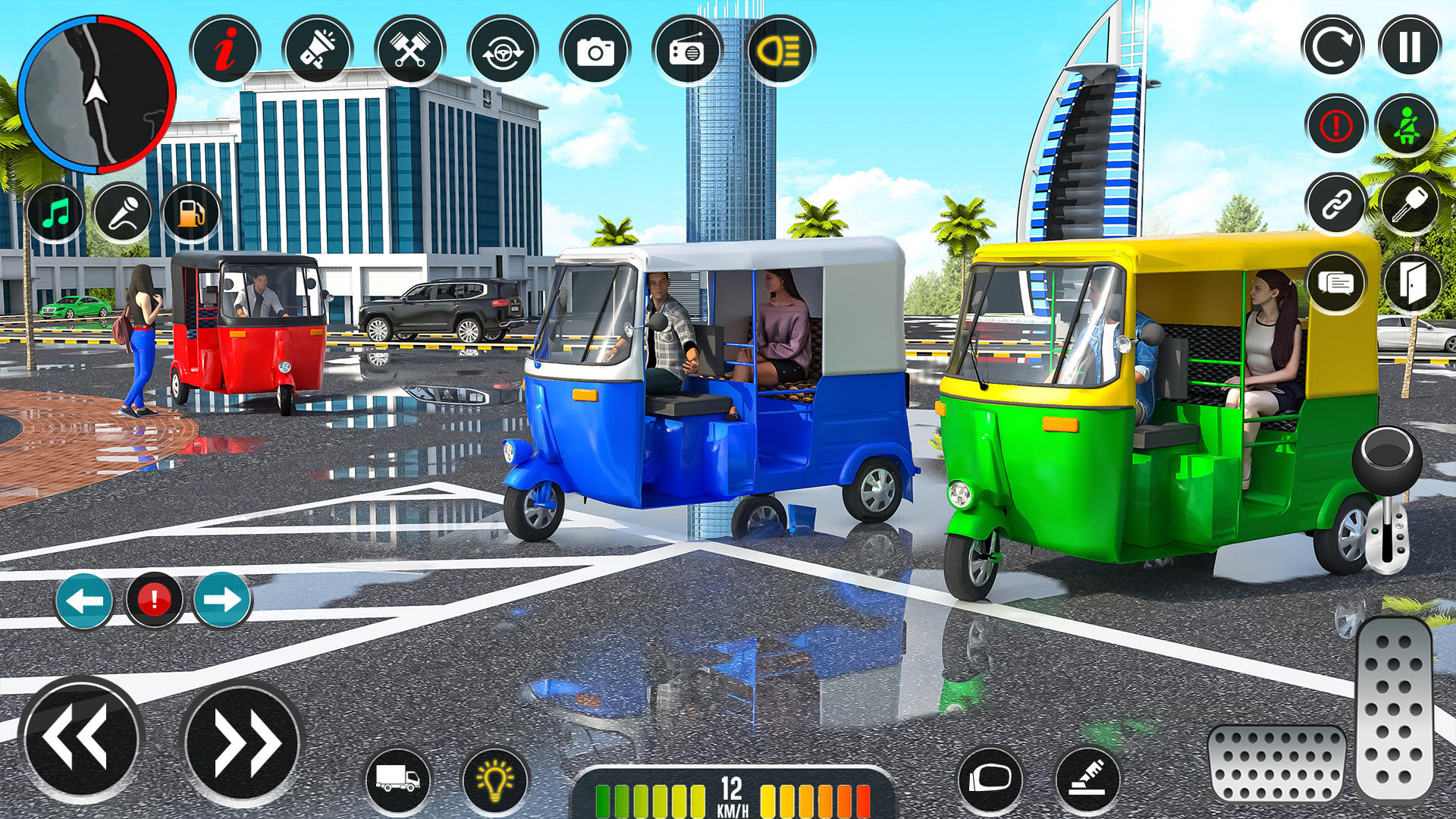 Screenshot of Real Rickshaw Game - Taxi Game