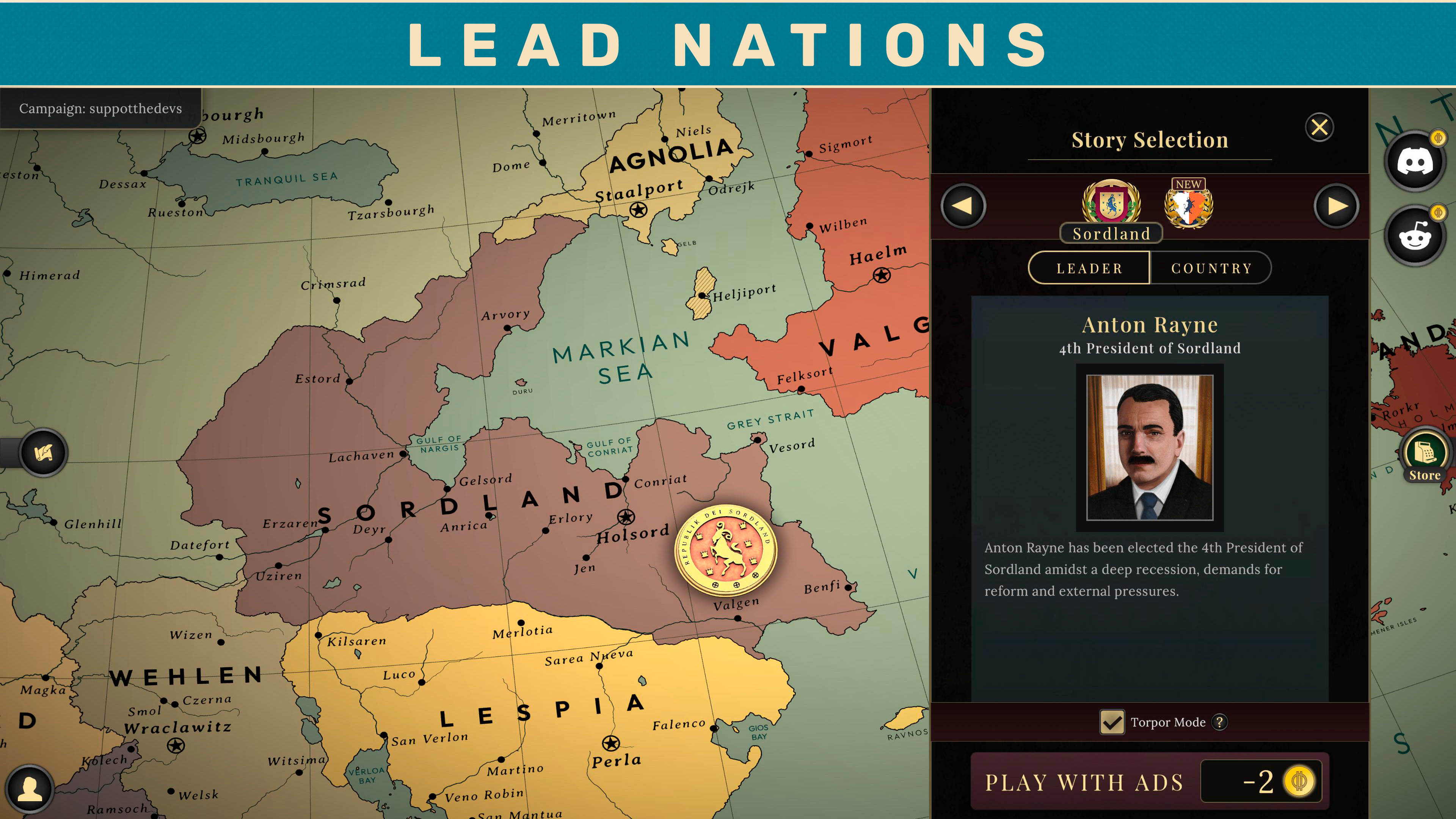 Suzerain Game Screenshot