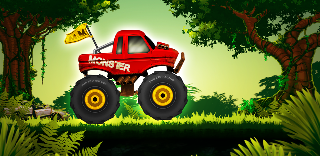 Banner of Dschungel-Monster-Truck-Kinderrennen 3.61