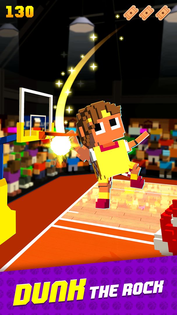 Screenshot of Blocky Basketball FreeStyle
