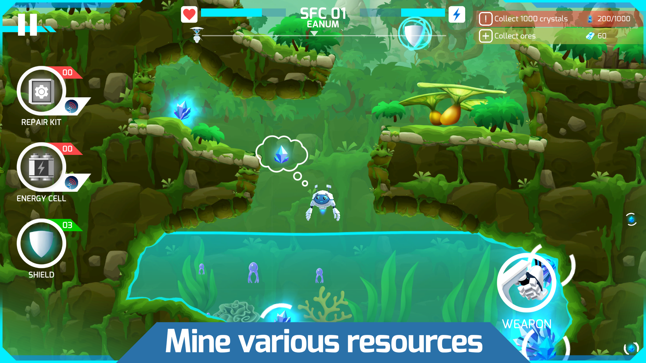 Mike the Planet Miner 게임 스크린 샷