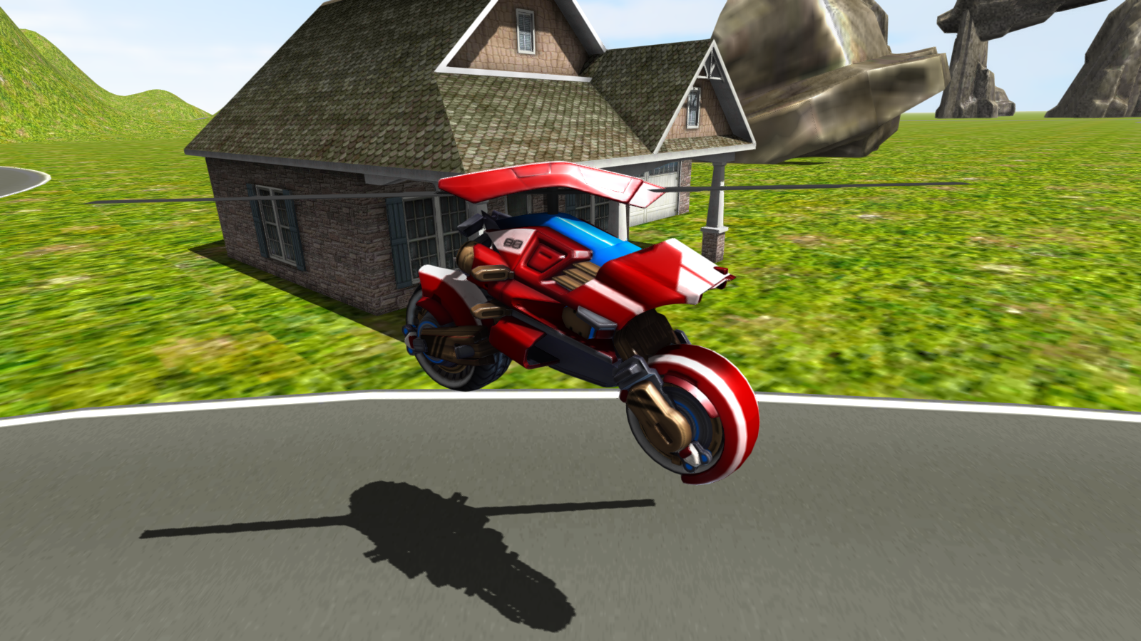 Flying Helicopter Motorcycle 遊戲截圖