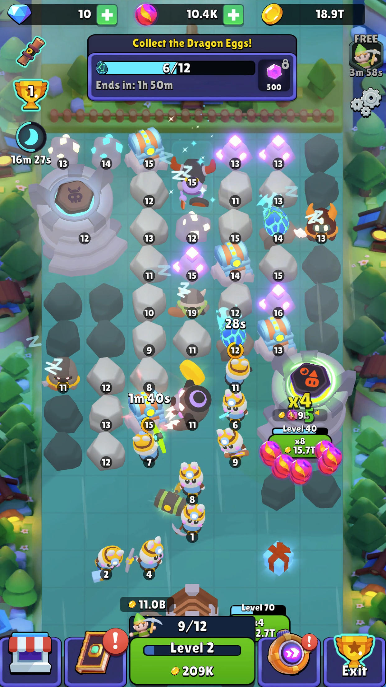 Gold and Heroes - Idle Dig Game Screenshot