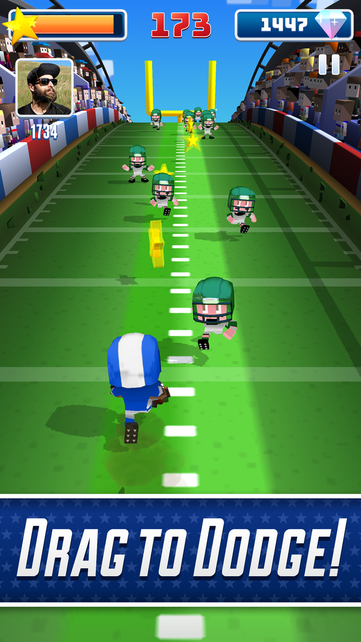 Captura de Tela do Jogo Blocky Touchdown