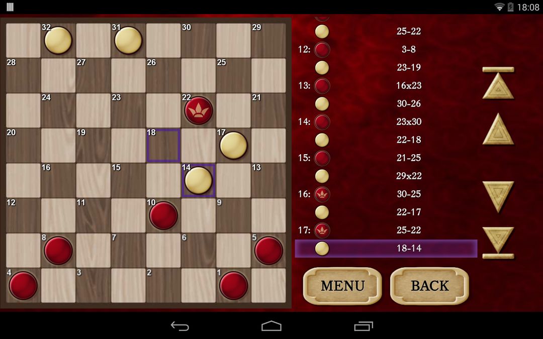 Checkers Pro遊戲截圖