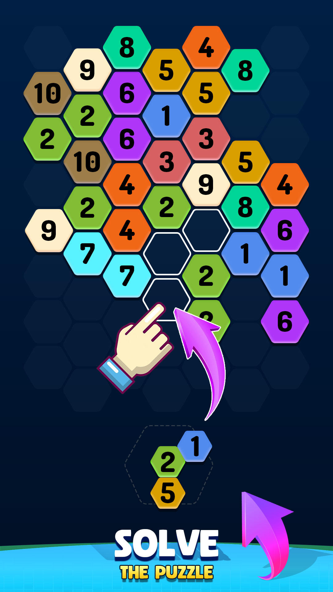 Hexa Sort: 2048 Puzzle Games Game Screenshot