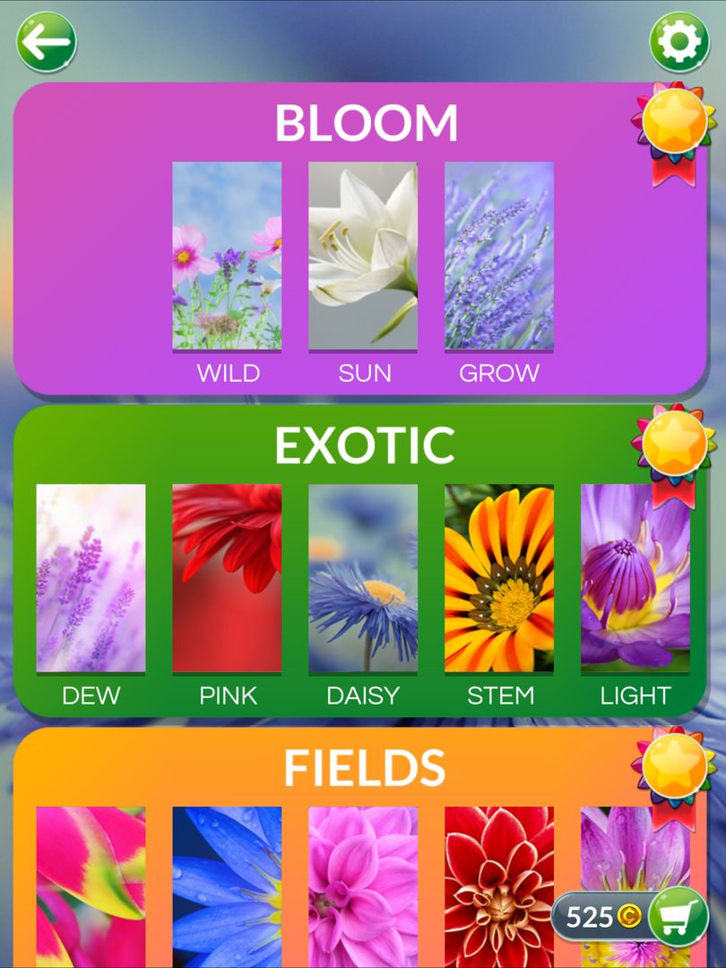 Wordscapes In Bloom 게임 스크린 샷
